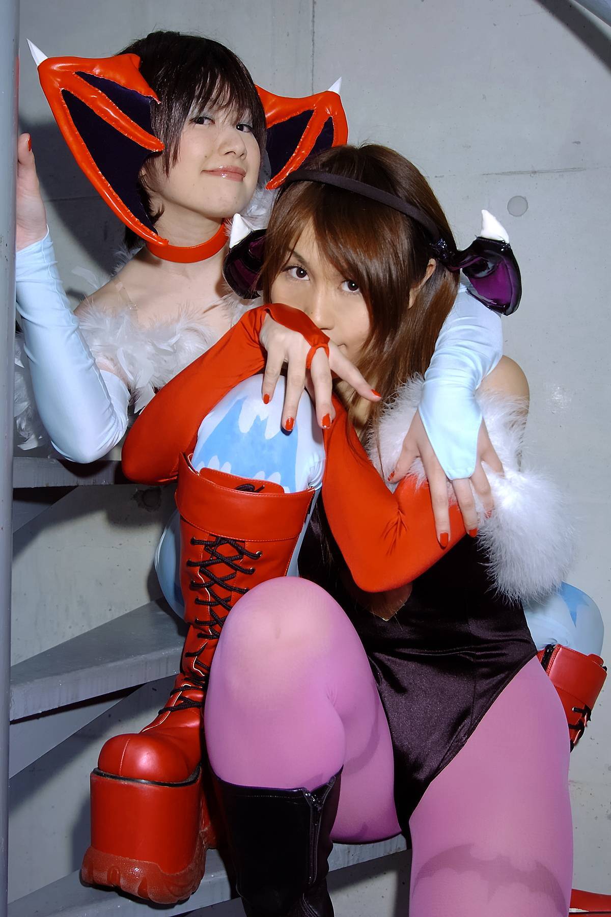 [Cosplay] 2013.04.08 Hot Lilith and Morrigan sexy Cosplay